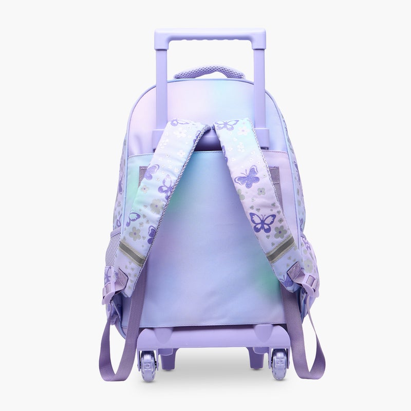 Skylar Trolley Bag-Butterfly-Color Changing Feture And Led Light Wheels-2 Cmprt- (Polyester) Light Purple \ 20.5X12.5X25.5 - Image 5